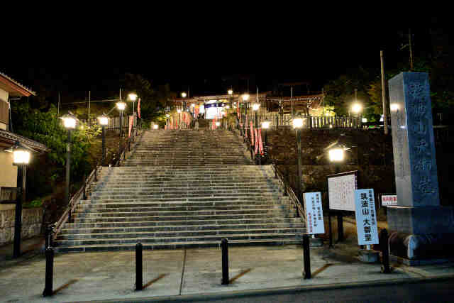 筑波山大御堂ライトアップ