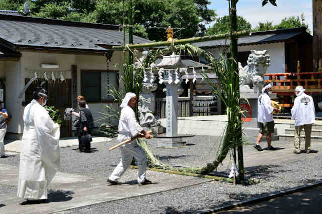 加波山神社夏越大祓茅の輪神事
