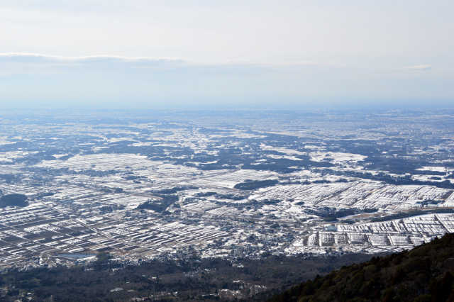 女体山頂からの雪景色