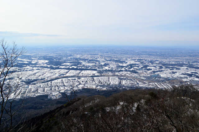 男体山頂からの雪景色