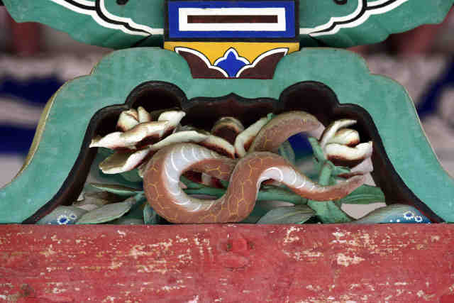 厳島神社蟇股蛇