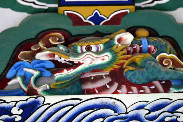 厳島神社蟇股龍