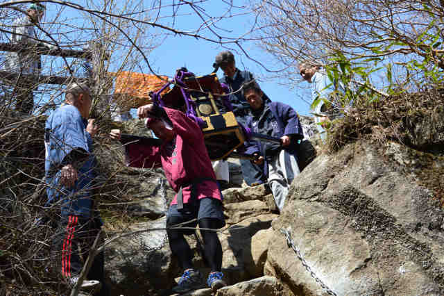 女体山山頂神輿