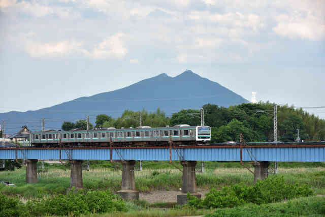水戸線と筑波山