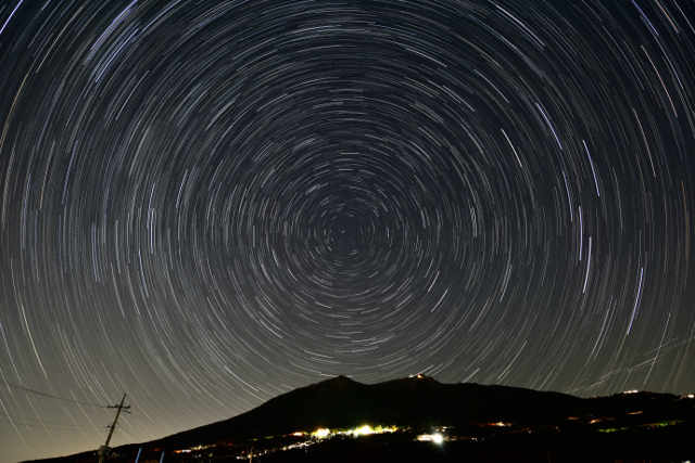 筑波山の南側から見た星空