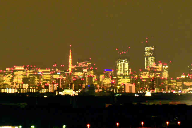筑波山中腹東京タワー夜景