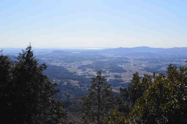 吾国山頂から八郷方面の眺望